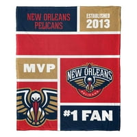 New Orleans Pelicans NBA colorblock személyre szabott selyem tapintás takaró