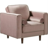 Emily Pink Velvet Chair-Szín: Pink Velvet, Stílus: Kortárs