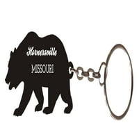 Hornersville Missouri Souvenir Fém Medve Kulcstartó