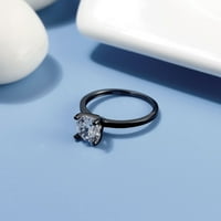 Envy Solitaire 1.25 Ct Eljegyzési Gyűrű Ezüst Női Ginger Lyne Gyűjtemény