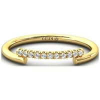 Gyémánt tömör arany gyűrű, 14k sárga arany gyűrű eljegyzési, egyedi gyűrű, születésnapi ajándék