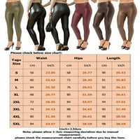 Wrcnote női magas derekú szűk harisnya Slim Fit munka Haskontroll Leggings bársony Fau bőr nadrág fekete matt vékony