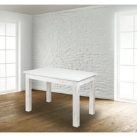 Flash bútorok HERCULES sorozat 46 30 téglalap alakú antik rusztikus fehér tömör fenyő Farm étkezőasztal