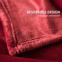 Bedsure gyapjú takaró king méretű vörös könnyű szuper puha, hangulatos luxus ágy takaró mikroszálas