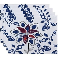 Egyszerűen Daisy 18 14 Paisley Pop Floral Print Placemats, 4 -es készlet