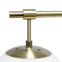 Elegáns minták 21 Modern fehér üveg Globe Shade asztali lámpa antik sárgaréz kar és márvány alap