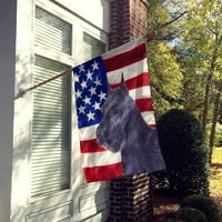 Amerikai zászló Schnauzer zászló vászon ház mérete