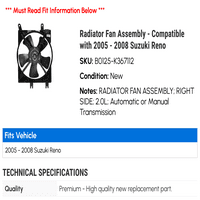Hűtőventilátor szerelvény-kompatibilis-Suzuki Reno 2007