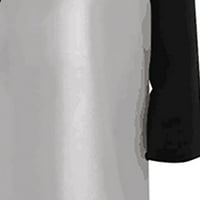 Női téli ruha menyasszony ruha Hosszú ujjú O-nyakú macska nyomtatás Mini ruha Fekete XL