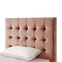 Bergren Blush Velvet Bed - Gomb tele van