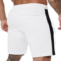 Bomotoo férfi fenék rugalmas derekú nyári Rövid nadrág Spliced Beach rövidnadrág laza Mini nadrág edzés fehér 3XL