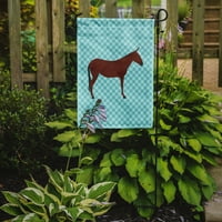 Carolines kincsek BB8024GF Hinny ló szamár Kék ellenőrzés zászló kert mérete kicsi, többszínű