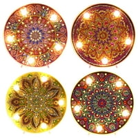 Sarkoyar éjszakai fény, DIY Mandala virág kézműves teljes több alakú gyémánt festmény éjszakai fény