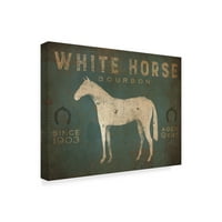 Védjegy Képzőművészeti állatok vászon fal Art 'fehér ló nem Kentucky' Ryan Fowler