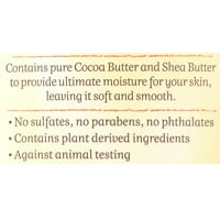 Palmer kakaóvaj -képlete E -vitaminnal hidratáló nyers shea kakaó testmosás, fl oz