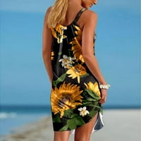 Midi ruhák Hawaii trópusi ruhák nőknek Spagetti heveder Szexi Mini Bohém strand Boho nyomtatás nyári Laza kényelmes