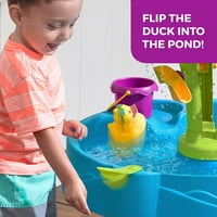 Lépés nyári zuhanyzók Splash Tower kék műanyag vízasztal kisgyermekek számára 10 darabos Játékkészlettel