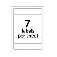 Avery Fájlmappa címkék nyomtatása vagy írása, 7 16, Fehér sötétkék sáv, 252 csomag