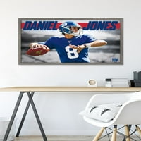 New York Giants-Daniel Jones Fali Poszter, 22.375 34