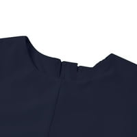 Voncos Maxi ruhák Női Clearance-őszi téli hosszú ujjú kerek nyak gombok Egyszínű Divat Női ruhák nyári kék Méret 2XL