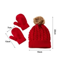 jiaroswwei szett kötött kalap Lélegző termikus szélálló gyerekek sapka sapka kesztyű szett baba
