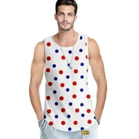 Férfi ujjatlan ing július 4-re, pólók Férfi pólók 3D nyomtatás utcai alkalmi Ujjatlan nagy és magas pólók férfiaknak