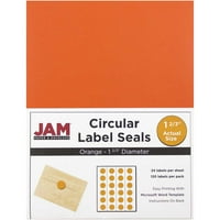 Papír & boríték kör címke matrica tömítések, átmérőjű, narancssárga, kerek címkék csomag