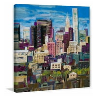 Skyline New York City 2 festmény nyomtatás becsomagolt vászonra