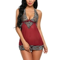 UmitayNew Női V-Nyakú Fehérnemű Csipke Babydoll Mesh Chemise Hálóruha Bowknot Hálóruha