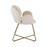 Accent székek készlet 2, Modern kárpitozott hiúság székek szabadidős Napozószékek arany lábakkal, Sminkszék nappali