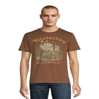 Grayson társadalmi férfiak Yellowstone Wilderness grafikus póló, S-3XL méretű