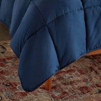 Pihenés Haven töltés Power Blue Solid Print Alternative Down Coforter, túlméretezett király
