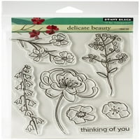 Penny Black Clear Stamps-Delicate Beauty 5 X6.5