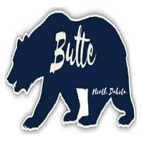Butte Észak-Dakota szuvenír 3x Hűtőmágnes medve Design