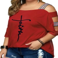Paille női Molett méretű divat póló Laza Halloween blúz rövid ujjú Holiday Tee nyári pólók stílus-a 2XL