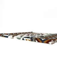 Dekoratív dobó párnahuzat, 18 ”18”, délnyugati minta a poli -székletben, sarokbólusokkal, így kényelmes és egyedi stílust