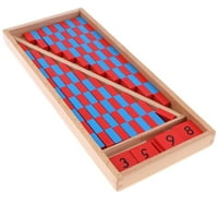 Montessori numerikus rudak fa Red & Rods Math korai tanulási anyag matematikai óvodai vonat gyermekek játékok