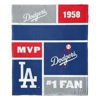 Los Angeles Dodgers MLB Colorblock személyre szabott selyem érintés 50 60 dobja takaró