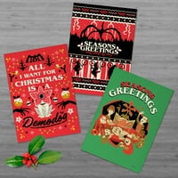 Netfli Stranger Things Christmas Card Set - 5 ”7” ünnepi kártyacsomag