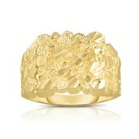 Floreo 10K sárga arany négyzet alakú Aranyrög gyűrű, méretek - 13