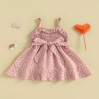jaweiwi gyerekek kislányok nyári Parittya ruhák 2T 3T 4T 5T 6T 7T Rózsaszín Ujjatlan szív nyomtatási ruha övvel