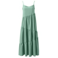 Női nyári ruhák Női ruhák Sarong Maxi Camisole Zöld XL