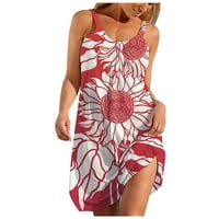 Női nyári ruhák ujjatlan alkalmi laza ruha Swing Mini nyári strand ruha