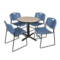 Regency Cain kerek Breakroom asztal egymásra rakható Zeng székekkel
