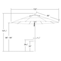 California Umbrella Venture Market Pacifica Patio Esernyő, Több Színben