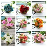 Selyem Hortenzia Művirágok Esküvői Virágok Menyasszony Csokor Selyem Virágzó Bazsarózsa Rózsa Virágok Lakberendezés