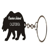 Cracker Island Kaliforniai Ajándéktárgy Fém Medve Kulcstartó
