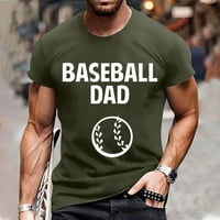 Corashan Férfi pólók, nyári Rövid ujjú, Kerek nyakú Vintage Baseball Levél nyomtatott Pulóver felső, Férfi ingek
