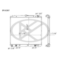 Koyo hűtő alumínium mag radiátor, műanyag tartály illeszkedik: 2004- Nissan Pathfinder, 2005- Nissan Frontier