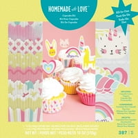 American Crafts Home Made With Love Fairytale Multolor Cupcake Kit, 387pc